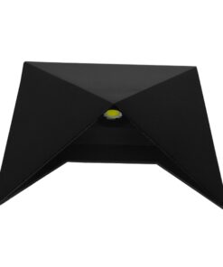 GloboStar® 96506 LED Φωτιστικό Τοίχου Απλίκα STEALTH Αρχιτεκτονικού Φωτισμού Μαύρο Αδιάβροχο IP65 10 Watt CREE 1200lm 60° 230V Ψυχρό Λευκό Μ17 x Π7.5 x Υ17cm