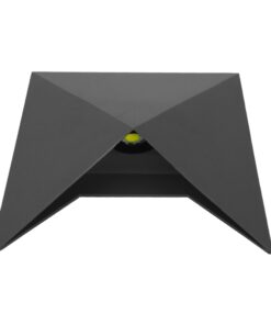 GloboStar® 96509 LED Φωτιστικό Τοίχου Απλίκα STEALTH Αρχιτεκτονικού Φωτισμού Γκρι Αδιάβροχο IP65 10 Watt CREE 1200lm 60° 230V Ψυχρό Λευκό Μ17 x Π7.5 x Υ17cm