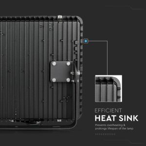 LED Προβολέας 500W V-TAC PRO Samsung Chip Μαύρος 100° 60000lm Αδιάβροχος IP65 Φυσικό 4000K – 966