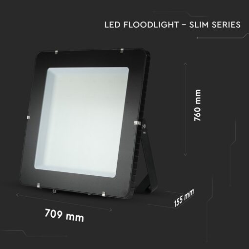 LED Προβολέας 1000W V-TAC PRO Samsung Chip Μαύρος 100° 120000lm Αδιάβροχος IP65 Φυσικό 4000K – 968