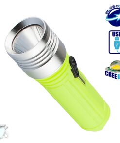 Αδιάβροχος Καταδυτικός Φακός Επαναφορτιζόμενος IP68 με 3 Μπαταρίες 18650 GloboStar 07009