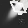 LED Φωτιστικό Χωνευτό COB 4W CRI>90 V-TAC PRO Samsung Chip 12° 320lm Θερμό 2700K – 972