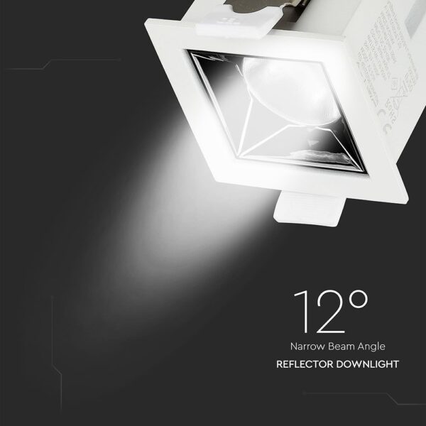 LED Φωτιστικό Χωνευτό COB 4W CRI>90 V-TAC PRO Samsung Chip 12° 320lm Θερμό 2700K – 972