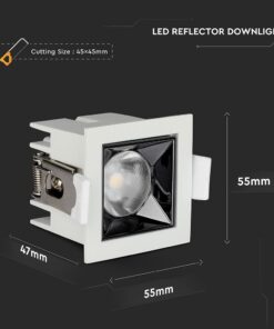 LED Φωτιστικό Χωνευτό COB 4W CRI>90 V-TAC PRO Samsung Chip 12° 320lm Θερμό 2700K – 972