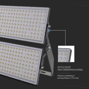 LED Προβολέας 500W V-TAC PRO Samsung Chip Μαύρο 100° 67500lm IP65 Φυσικό 4000K – 23616