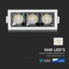 LED Φωτιστικό Χωνευτό 12W CRI>90 V-TAC PRO Samsung Chip 12° 960lm Φυσικό 4000K – 974