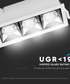 LED Φωτιστικό Χωνευτό 12W CRI>90 V-TAC PRO Samsung Chip 12° 960lm Φυσικό 4000K – 974