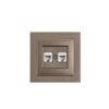 ΠΡΙΖΑ ΤΗΛΕΦΩΝΟΥ ΔΙΠΛΗ RJ 11 LIGHT FUME EUROLAMP – 152-10539