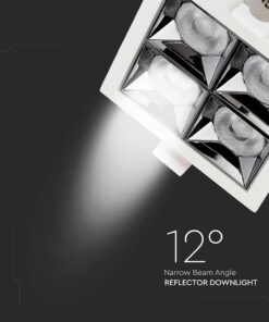 LED Φωτιστικό Χωνευτό 16W CRI>90 V-TAC PRO Samsung Chip 12° 1280lm Φυσικό 4000K – 977