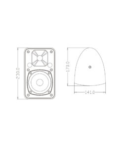 GloboStar® FDB ES104WT 98001 Facilities Speaker – Παθητικό Ηχείο Εγκαταστάσεων Επιτοίχιο με Μετασχηματιστή 100V & 16Ω – 40W RMS (160W Peak) – 1 x 4″ Inches LF & 1 x 0.8″ Inches HF – Αδιάβροχο IP65 – Λευκό – Μ14.1 x Π17 x Υ23cm – Ζεύγος
