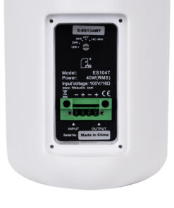 GloboStar® FDB ES104WT 98001 Facilities Speaker – Παθητικό Ηχείο Εγκαταστάσεων Επιτοίχιο με Μετασχηματιστή 100V & 16Ω – 40W RMS (160W Peak) – 1 x 4″ Inches LF & 1 x 0.8″ Inches HF – Αδιάβροχο IP65 – Λευκό – Μ14.1 x Π17 x Υ23cm – Ζεύγος