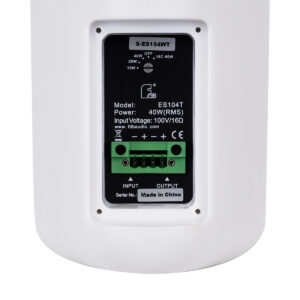 GloboStar® FDB ES104WT 98001 Facilities Speaker – Παθητικό Ηχείο Εγκαταστάσεων Επιτοίχιο με Μετασχηματιστή 100V & 16Ω – 40W RMS (160W Peak) – 1 x 4″ Inches LF & 1 x 0.8″ Inches HF – Αδιάβροχο IP65 – Λευκό – Μ14.1 x Π17 x Υ23cm – Ζεύγος