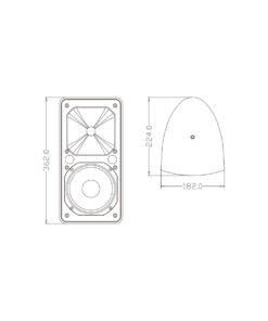 GloboStar® FDB ES106WT 98003 Facilities Speaker – Παθητικό Ηχείο Εγκαταστάσεων Επιτοίχιο με Μετασχηματιστή 100V & 16Ω – 80W RMS (320W Peak) – 1 x 6″ Inches LF & 1 x 1″ Inches HF – Αδιάβροχο IP65 – Λευκό – Μ18.2 x Π22.4 x Υ36.2cm – Ζεύγος