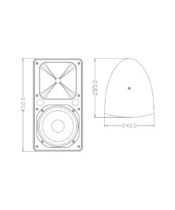 GloboStar® FDB ES108WT 98005 Facilities Speaker – Παθητικό Ηχείο Εγκαταστάσεων Επιτοίχιο με Μετασχηματιστή 100V & 16Ω – 150W RMS (600W Peak) – 1 x 8″ Inches LF & 1 x 1″ Inches HF – Αδιάβροχο IP65 – Λευκό – Μ24 x Π28.5 x Υ45cm