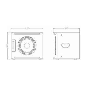 GloboStar® FDB ES110SA 98006 Facilities Speaker – Ενεργό Αυτοενισχυόμενο Ηχείο Subwoofer Εγκαταστάσεων Επιδαπέδιο με Ψηφιακό Ενισχυτή BA1.3 AC 220V/50-60Hz – 300W RMS (600W Peak) – 1 x 10″ Inches LF – IP20 – Μαύρο – Μ44.5 x Π36.5 x Υ37.5cm