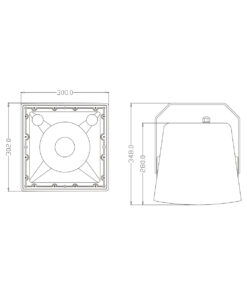 GloboStar® FDB LT208PT 98008 Facilities Speaker – Παθητικό Ηχείο Εγκαταστάσεων Επιτοίχιο με Μετασχηματιστή 100V & 8Ω – 150W RMS (600W Peak) – 1 x 8″ Inches LF & 1 x 1″ Inches HF – Αδιάβροχο IP56 – Λευκό – Μ30 x Π28 x Υ32cm
