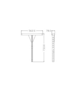 GloboStar® FDB DLA208-RF+CP 98019 Hanging Line Array Speaker Base – Βάση Ηχείου με Κρεμαστικό Σύστημα για Line Array DLA208 & DLA118BAS – Ρυθμιζόμενες Μοίρες & Fast Clips System – Μαύρο – Μ56.2 x Π73.3 x Υ7.8cm