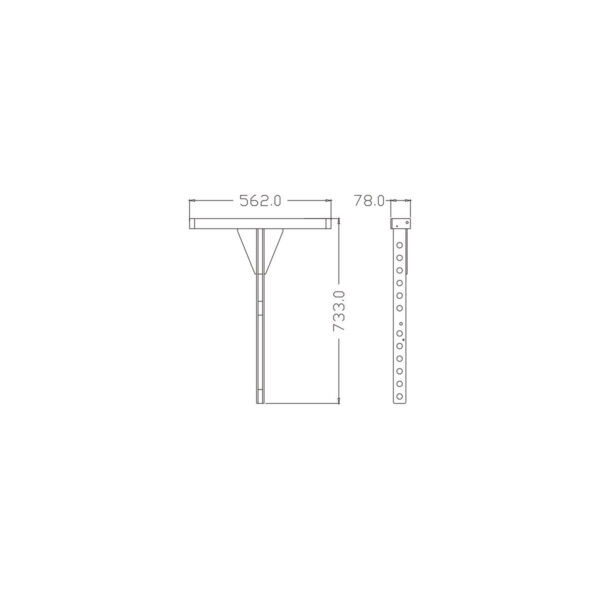 GloboStar® FDB DLA208-RF+CP 98019 Hanging Line Array Speaker Base – Βάση Ηχείου με Κρεμαστικό Σύστημα για Line Array DLA208 & DLA118BAS – Ρυθμιζόμενες Μοίρες & Fast Clips System – Μαύρο – Μ56.2 x Π73.3 x Υ7.8cm