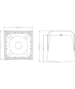 GloboStar® FDB LT212T 98009 Facilities Speaker – Παθητικό Ηχείο Εγκαταστάσεων Επιτοίχιο με Μετασχηματιστή 100V & 8Ω – 300W RMS (1200W Peak) – 1 x 12″ Inches LF & 1 x 1″ Inches HF – Αδιάβροχο IP56 – Λευκό – Μ40.7 x Π37.8 x Υ41cm