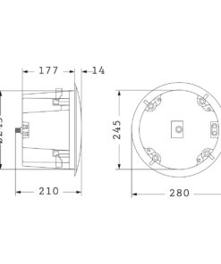 GloboStar® FDB C800T 98013 Facilities Speaker – Παθητικό Ηχείο Εγκαταστάσεων Χωνευτό Οροφής με Μετασχηματιστή 100V & 8Ω – 50W RMS (100W Peak) – 1 x 8″ Inches LF & 1 x 1″ Inches HF – IP20 – Λευκό – Φ28 x Υ19.1cm