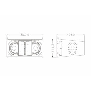 GloboStar® FDB DLA208 98017 PA Speaker – Παθητικό Ηχείο Line Array Κρεμαστό & Επιδαπέδιο 8Ω – 300W RMS (1200W Peak) – 2 x 8″ Inches LF & 1 x 3″ Inches HF – IP20 – Μαύρο – Μ56 x Π42.5 x Υ27.5cm