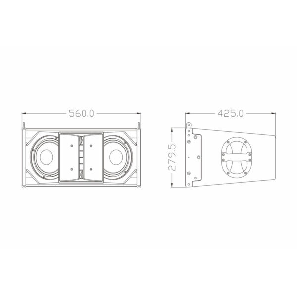 GloboStar® FDB DLA208 98017 PA Speaker – Παθητικό Ηχείο Line Array Κρεμαστό & Επιδαπέδιο 8Ω – 300W RMS (1200W Peak) – 2 x 8″ Inches LF & 1 x 3″ Inches HF – IP20 – Μαύρο – Μ56 x Π42.5 x Υ27.5cm