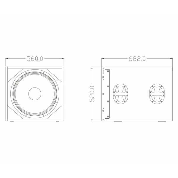 GloboStar® FDB DLA118BAS 98018 PA Speaker – Ενεργό Αυτοενισχυόμενο Subwoofer Line Array Κρεμαστό & Επιδαπέδιο με Ψηφιακό Ενισχυτή SA2.68 AC 220V/50-60Hz – 900W RMS/4Ω + 600W RMS/4Ω (2400W Peak) – 1 x 18″ Inches LF – IP20 – Μαύρο – Μ56 x Π68.2 x Υ52cm