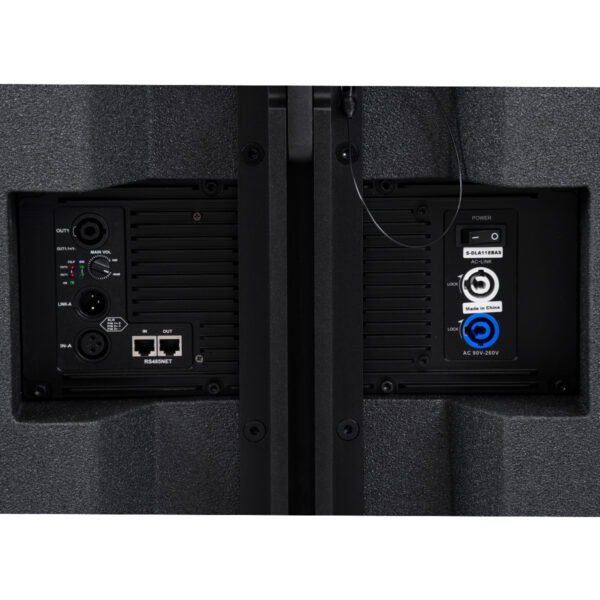 GloboStar® FDB DLA118BAS 98018 PA Speaker – Ενεργό Αυτοενισχυόμενο Subwoofer Line Array Κρεμαστό & Επιδαπέδιο με Ψηφιακό Ενισχυτή SA2.68 AC 220V/50-60Hz – 900W RMS/4Ω + 600W RMS/4Ω (2400W Peak) – 1 x 18″ Inches LF – IP20 – Μαύρο – Μ56 x Π68.2 x Υ52cm