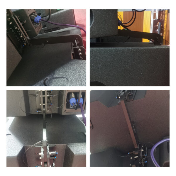 GloboStar® FDB DLA208-RF+CP 98019 Hanging Line Array Speaker Base – Βάση Ηχείου με Κρεμαστικό Σύστημα για Line Array DLA208 & DLA118BAS – Ρυθμιζόμενες Μοίρες & Fast Clips System – Μαύρο – Μ56.2 x Π73.3 x Υ7.8cm