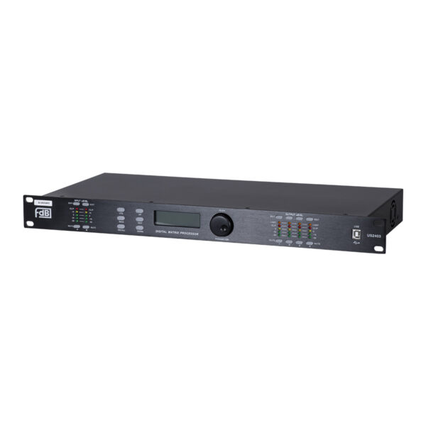 GloboStar® FDB US2403 98020 Audio Processor – Επαγγελματικός Επεξεργαστής Ήχου 2in & 4out – 32-bit DSP SHARC Processor – Frequency Response 20Hz-20Khz DR115DBu – AC 220V/50-60Hz – IP20 – Μαύρο – Μ48.2 x Π20.5 x Υ4.4cm