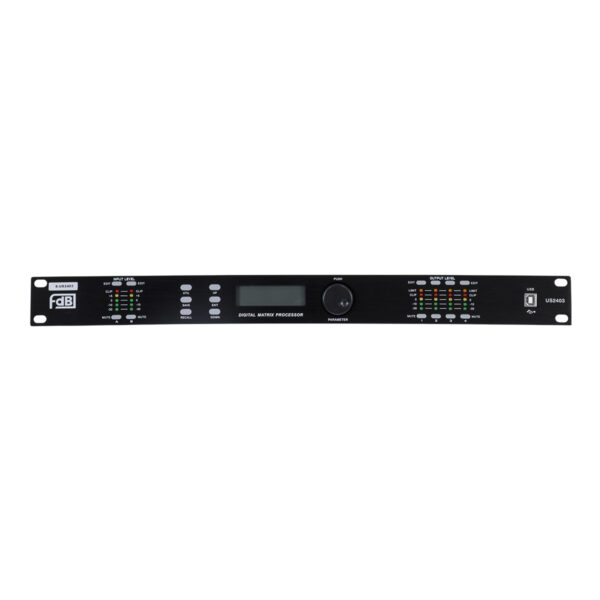 GloboStar® FDB US2403 98020 Audio Processor – Επαγγελματικός Επεξεργαστής Ήχου 2in & 4out – 32-bit DSP SHARC Processor – Frequency Response 20Hz-20Khz DR115DBu – AC 220V/50-60Hz – IP20 – Μαύρο – Μ48.2 x Π20.5 x Υ4.4cm