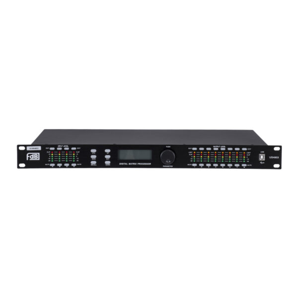 GloboStar® FDB US4803 98021 Audio Processor – Επαγγελματικός Επεξεργαστής Ήχου 4in & 8out – 32-bit DSP SHARC Processor – Frequency Response 20Hz-20Khz DR115DBu – AC 220V/50-60Hz – IP20 – Μαύρο – Μ48.2 x Π20.5 x Υ4.4cm