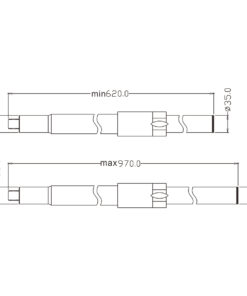 GloboStar® FDB K803-FLPL 98026 Speaker Base Flexible Adjustable Pole – Βάση Ηχείου Ρυθμιζόμενος Σωλήνας για Τοποθέτηση Συστήματος Κολωνάτων Ηχείων K803 με K112BAS – IP20 – Μαύρο – min Φ3.5 x Υ62cm – max Φ3.5 x Υ97cm – Ζεύγος