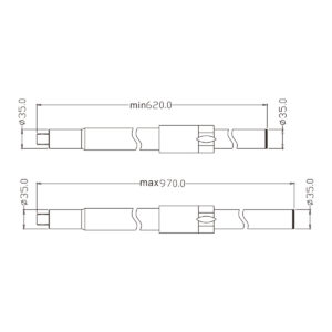 GloboStar® FDB K803-FLPL 98026 Speaker Base Flexible Adjustable Pole – Βάση Ηχείου Ρυθμιζόμενος Σωλήνας για Τοποθέτηση Συστήματος Κολωνάτων Ηχείων K803 με K112BAS – IP20 – Μαύρο – min Φ3.5 x Υ62cm – max Φ3.5 x Υ97cm – Ζεύγος