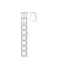 GloboStar® FDB K806 98027 PA Speaker – Παθητικό Ηχείο Column Κολωνάτο Επιτοίχιο & Επιδαπέδιο 6Ω – 480W RMS (1920W Peak) – 6 x 6″ Inches Mid & 2 x 1.7″ Inches HF – IP20 – Μαύρο – Μ15.8 x Π24.2 x Υ129cm
