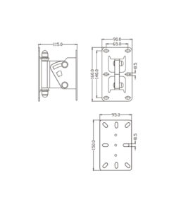 GloboStar® FDB K806-WB2 98030 Speaker Base Wall Bracket – Επιτοίχια Ρυθμιζόμενη Βάση Ηχείου για Τοποθέτηση Συστήματος Κολωνάτων Ηχείων K806 – IP20 – Μαύρο – Μ9.5 x Π11.5 x Υ16cm – Ζεύγος