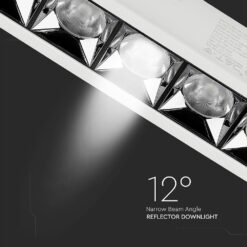LED Φωτιστικό Χωνευτό 20W CRI>90 V-TAC PRO Samsung Chip 12° 1600lm Φυσικό 4000K – 980