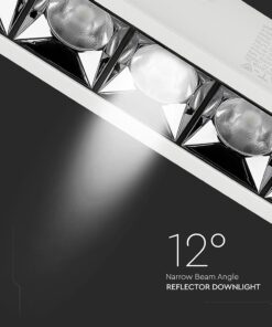 LED Φωτιστικό Χωνευτό 20W CRI>90 V-TAC PRO Samsung Chip 12° 1600lm Φυσικό 4000K – 980