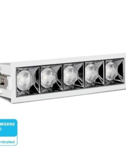 LED Φωτιστικό Χωνευτό 20W CRI>90 V-TAC PRO Samsung Chip 12° 1600lm Φυσικό 4000K – 980
