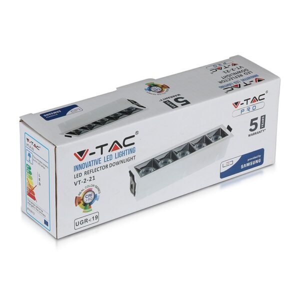 LED Φωτιστικό Χωνευτό 20W CRI>90 V-TAC PRO Samsung Chip 12° 1600lm Φυσικό 4000K – 980