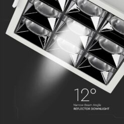 LED Φωτιστικό Χωνευτό 36W CRI>90 V-TAC PRO Samsung Chip 12° 2880lm Φυσικό 4000K – 983