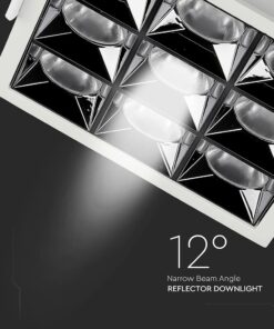 LED Φωτιστικό Χωνευτό 36W CRI>90 V-TAC PRO Samsung Chip 12° 2880lm Φυσικό 4000K – 983