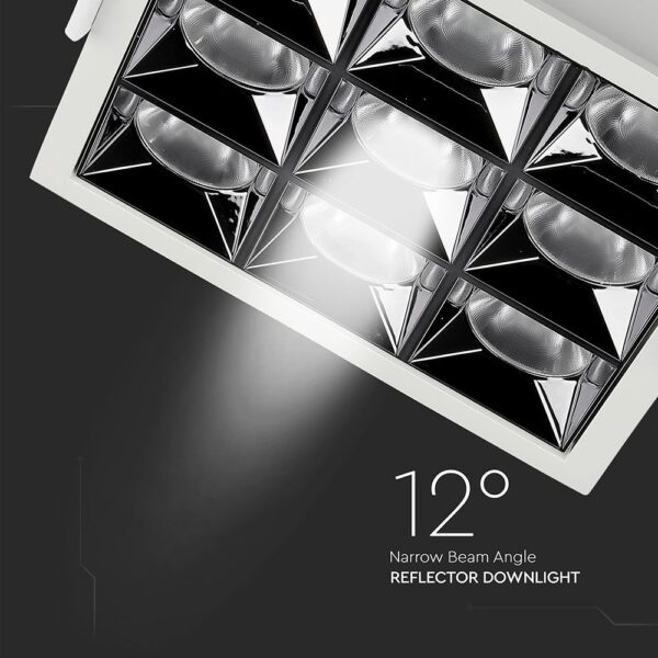 LED Φωτιστικό Χωνευτό 36W CRI>90 V-TAC PRO Samsung Chip 12° 2880lm Φυσικό 4000K – 983