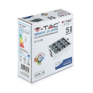 LED Φωτιστικό Χωνευτό 36W CRI>90 V-TAC PRO Samsung Chip 12° 2880lm Φυσικό 4000K – 983