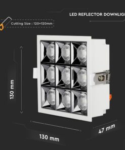 LED Φωτιστικό Χωνευτό 36W CRI>90 V-TAC PRO Samsung Chip 12° 2880lm Φυσικό 4000K – 983