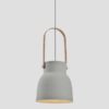 ΦΩΤΙΣΤΙΚΟ ΚΑΜΠΑΝΑ Ε27 Φ195×400 ΓΚΡΙ/ΛΕΥΚΗ EUROLAMP 144-27005