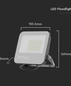 Προβολέας LED Samsung chip 50W ψυχρό λευκό 6500K με μαύρο σώμα 185lm/W V-TAC – 9893
