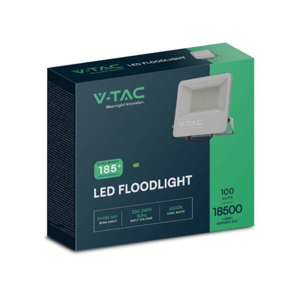 Προβολέας LED Samsung chip 100W 6500K Μαύρου Χρώματος IP65 V-TAC – 8846