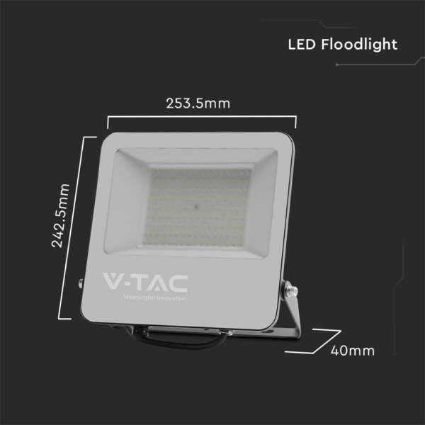 Προβολέας LED Samsung chip 100W 6500K Μαύρου Χρώματος IP65 V-TAC – 8846