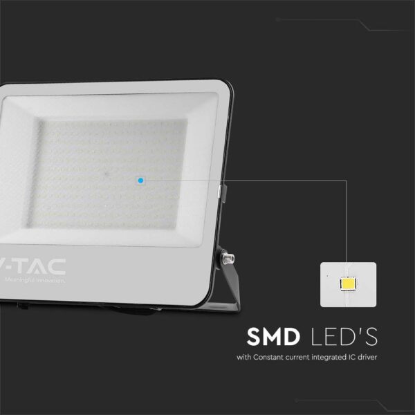 Προβολέας LED Samsung chip 200W 6500K Μαύρου Χρώματος IP65 V-TAC – 8849